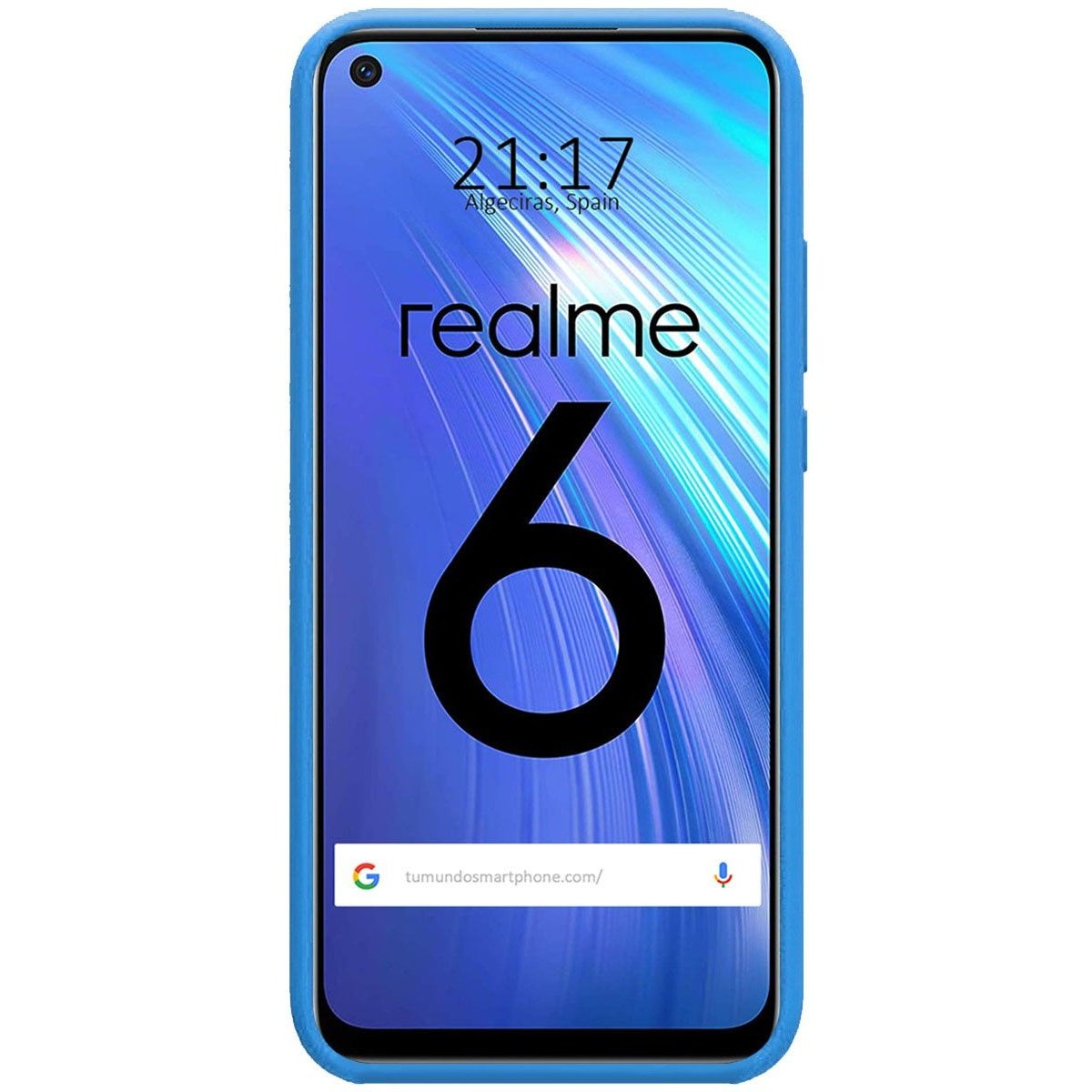 Funda Silicona Líquida Ultra Suave para Realme 6 color Azul