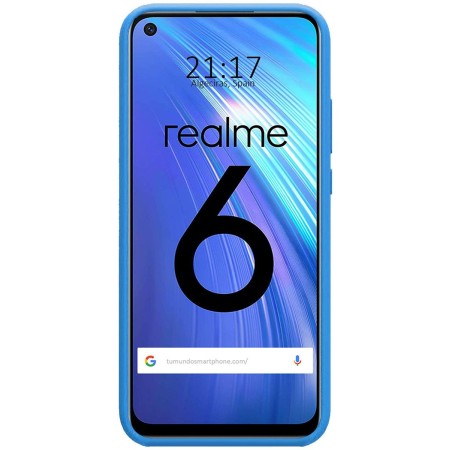Funda Silicona Líquida Ultra Suave para Realme 6 color Azul