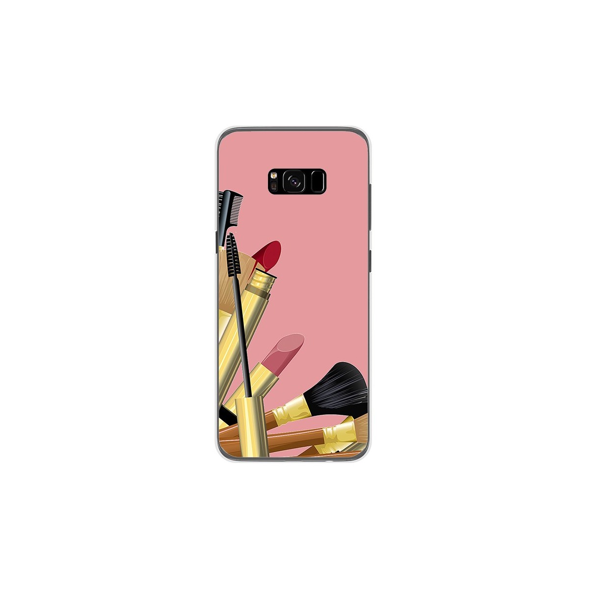 Funda Gel Tpu para Samsung Galaxy S8 Plus Diseño Brochas Dibujos