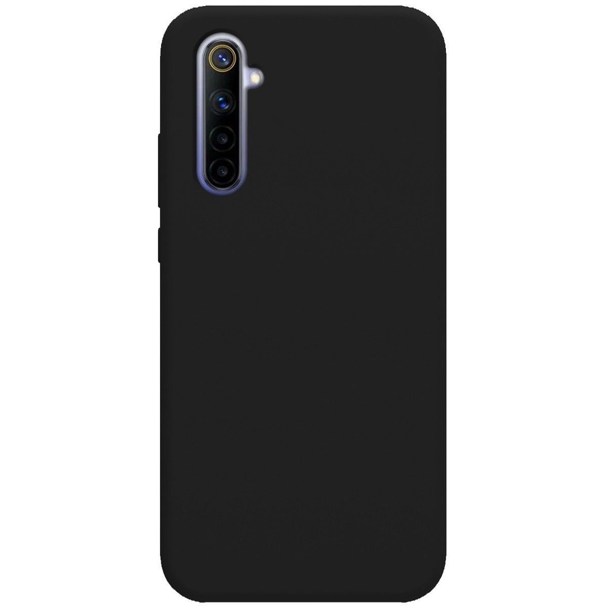 Funda Silicona Líquida Ultra Suave para Realme 6 color Negra