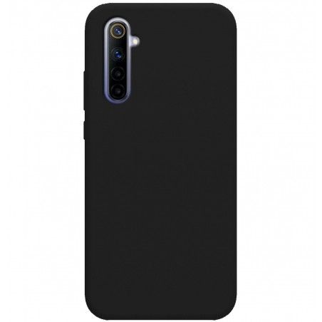 Funda Silicona Líquida Ultra Suave para Realme 6 color Negra