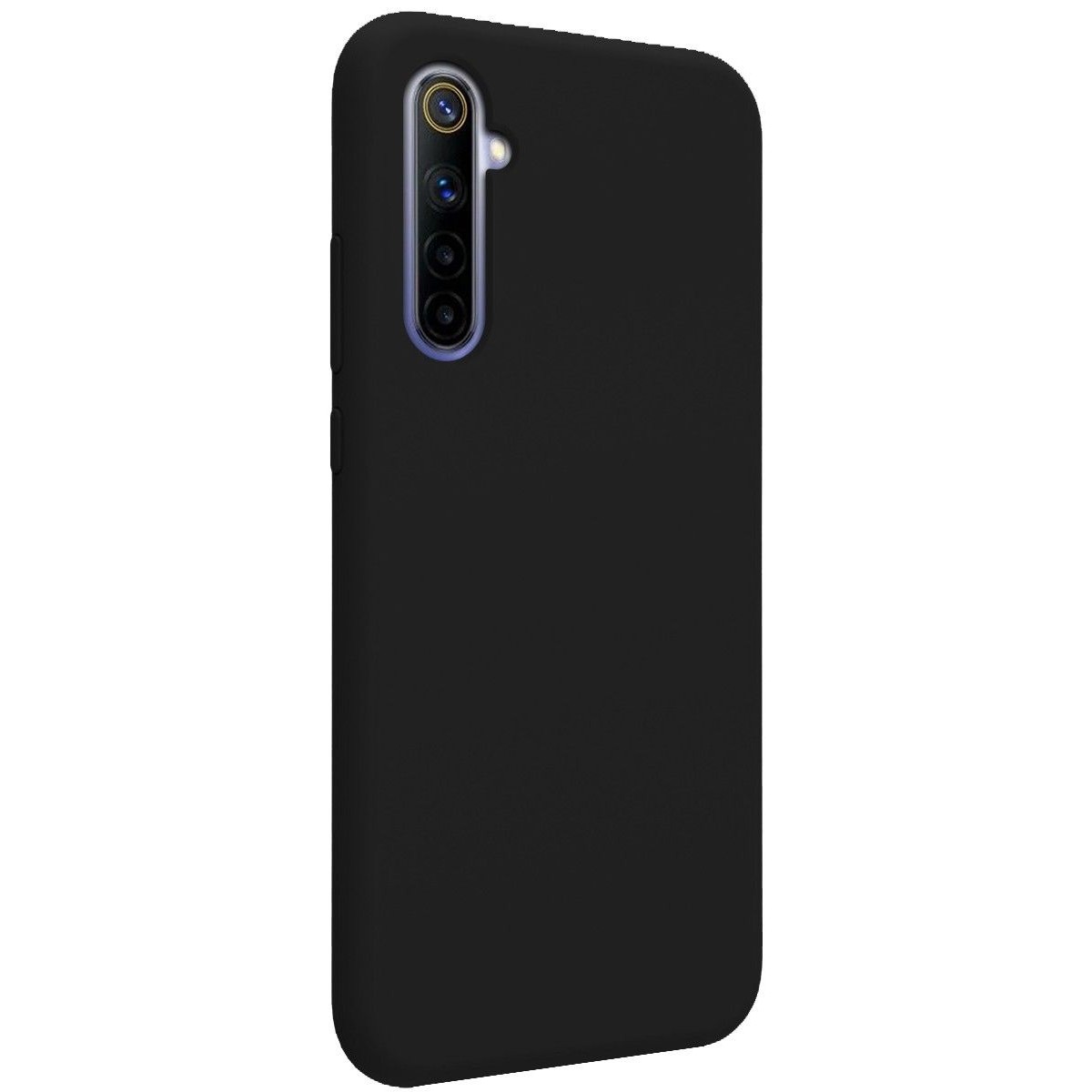 Funda Silicona Líquida Ultra Suave para Realme 6 color Negra