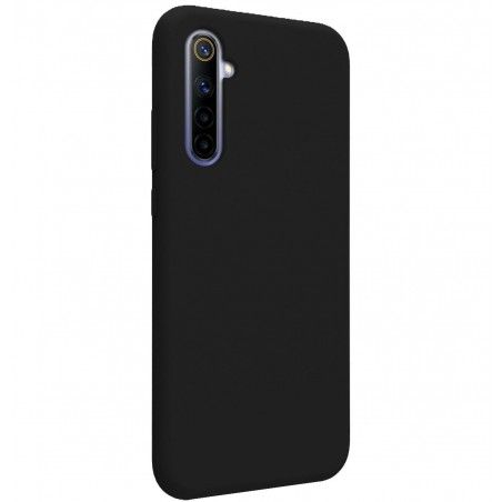 Funda Silicona Líquida Ultra Suave para Realme 6 color Negra