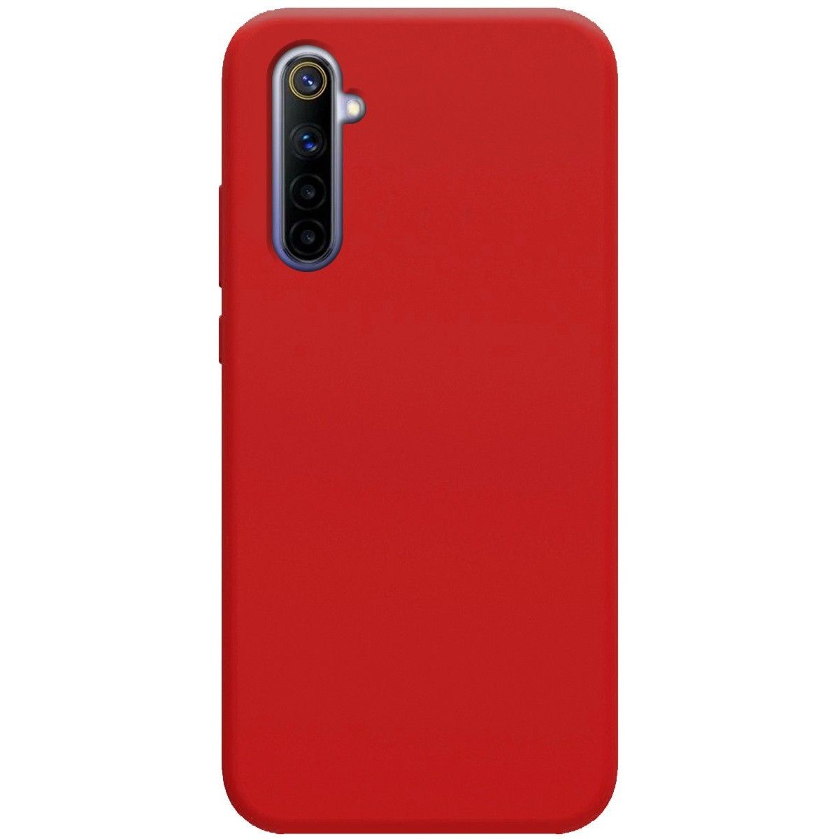 Funda Silicona Líquida Ultra Suave para Realme 6 color Roja