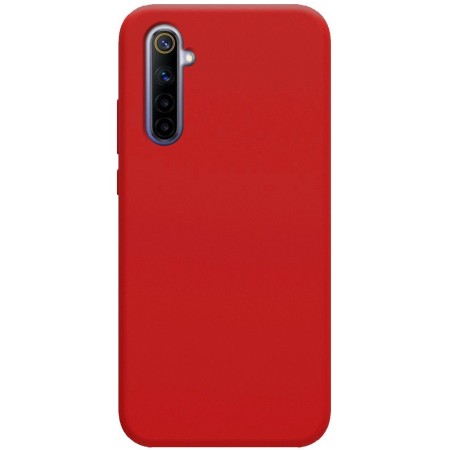 Funda Silicona Líquida Ultra Suave para Realme 6 color Roja