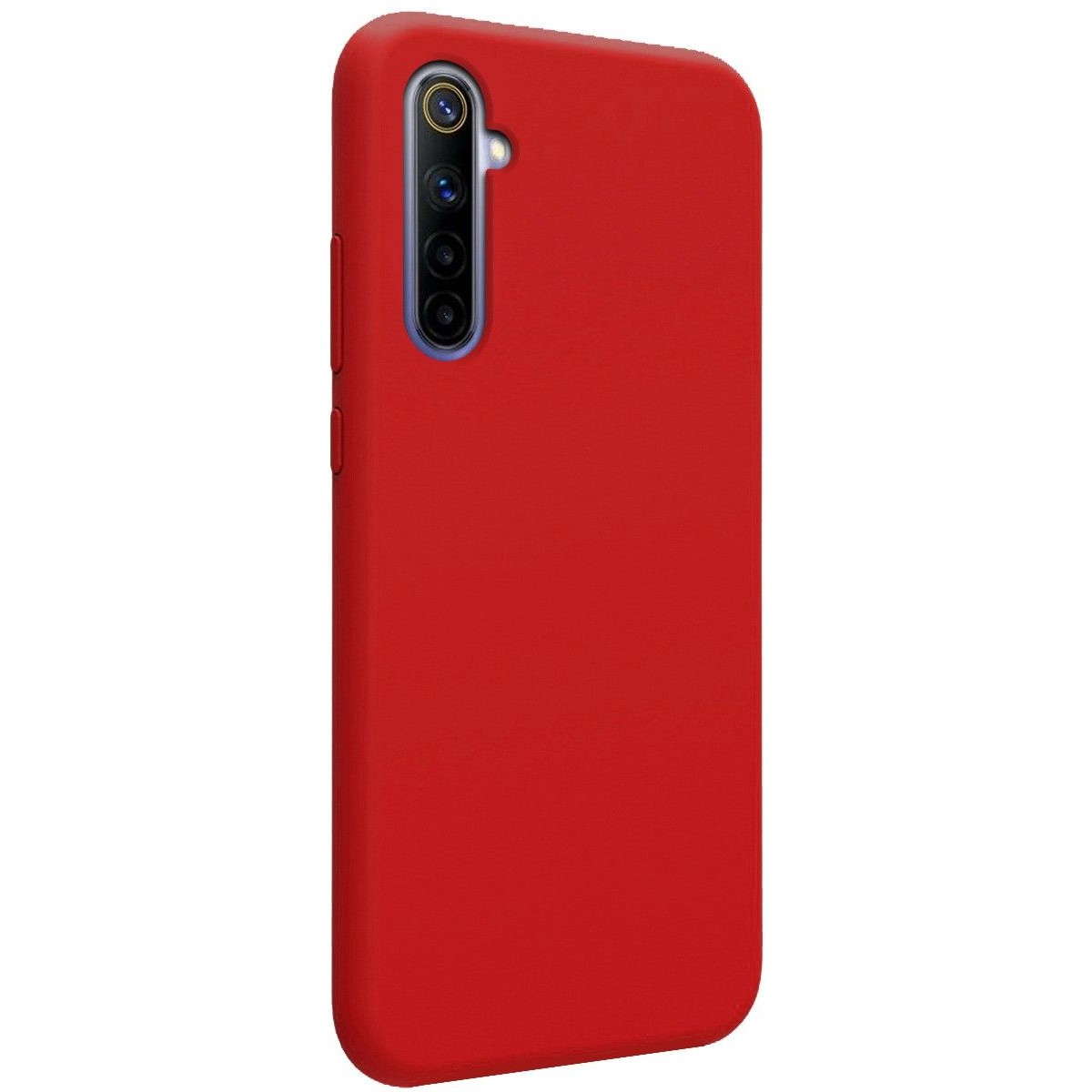 Funda Silicona Líquida Ultra Suave para Realme 6 color Roja