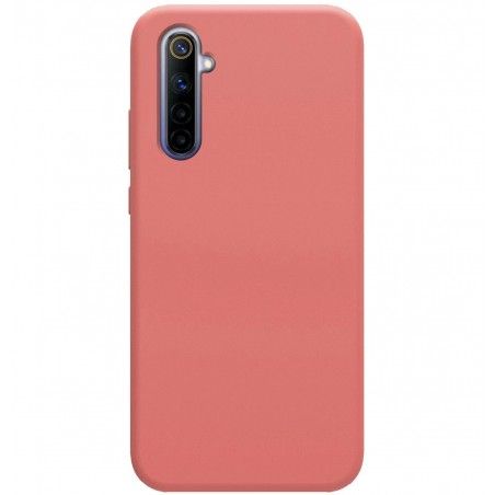 Funda Silicona Líquida Ultra Suave para Realme 6 color Rosa