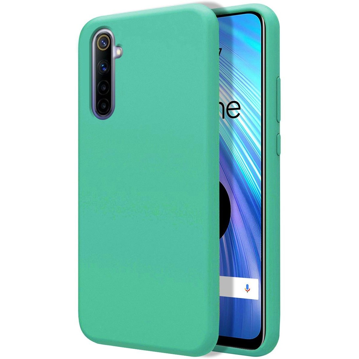 Funda Silicona Líquida Ultra Suave para Realme 6 color Verde