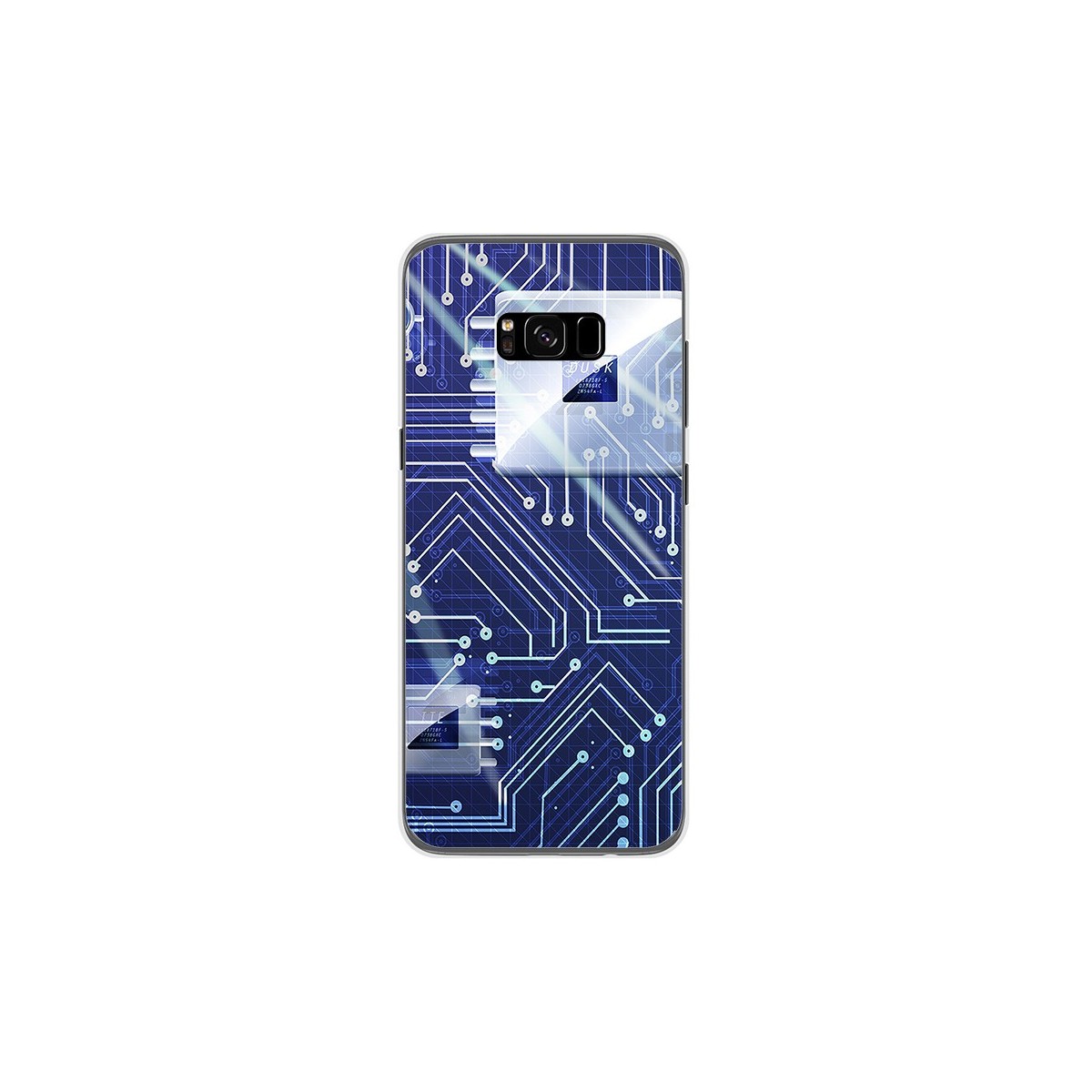 Funda Gel Tpu para Samsung Galaxy S8 Plus Diseño Circuito Dibujos