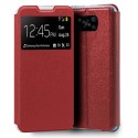 Funda Libro Soporte con Ventana para Xiaomi POCO X3 NFC / X3 PRO color Roja
