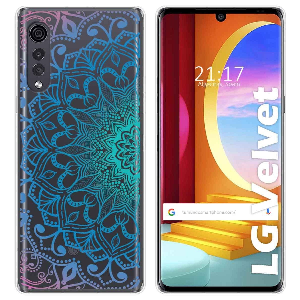 Funda Gel Transparente para LG Velvet 5G diseño Mandala Dibujos