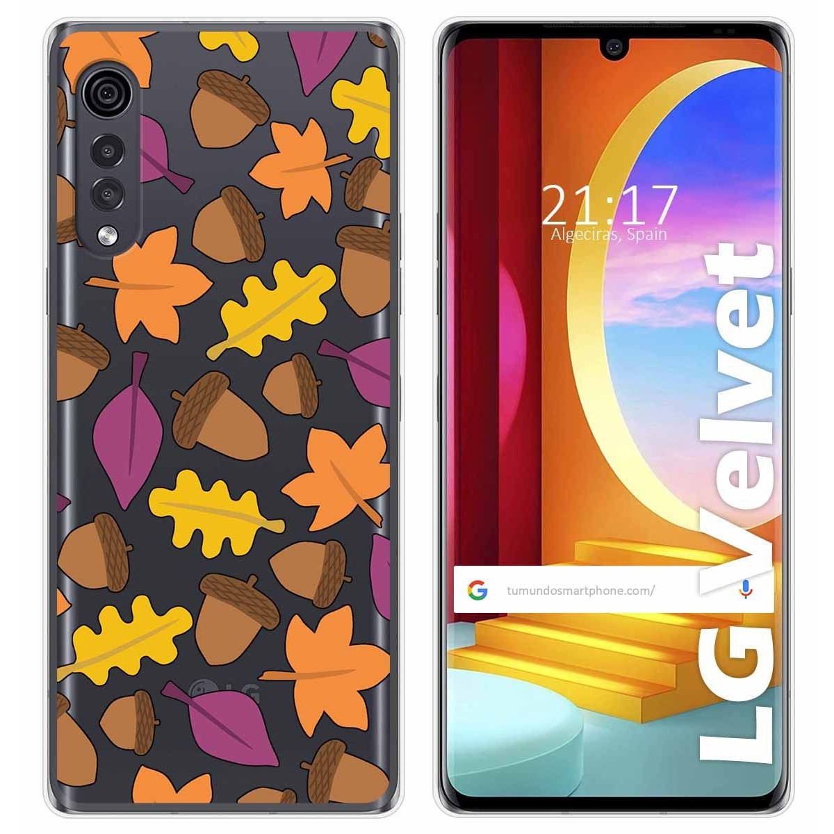 Funda Gel Transparente para LG Velvet 5G diseño Otoño Dibujos