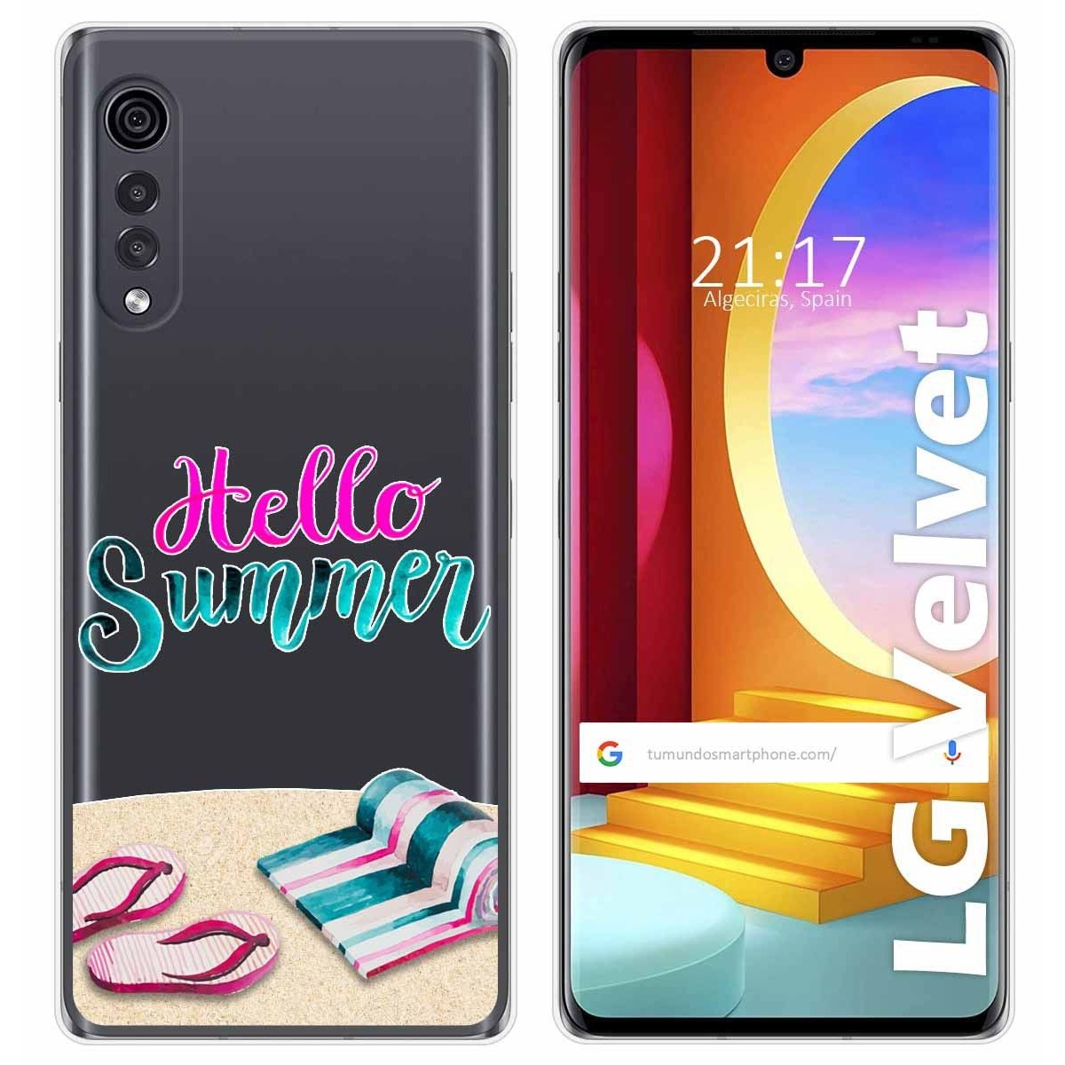 Funda Gel Transparente para LG Velvet 5G diseño Summer Dibujos
