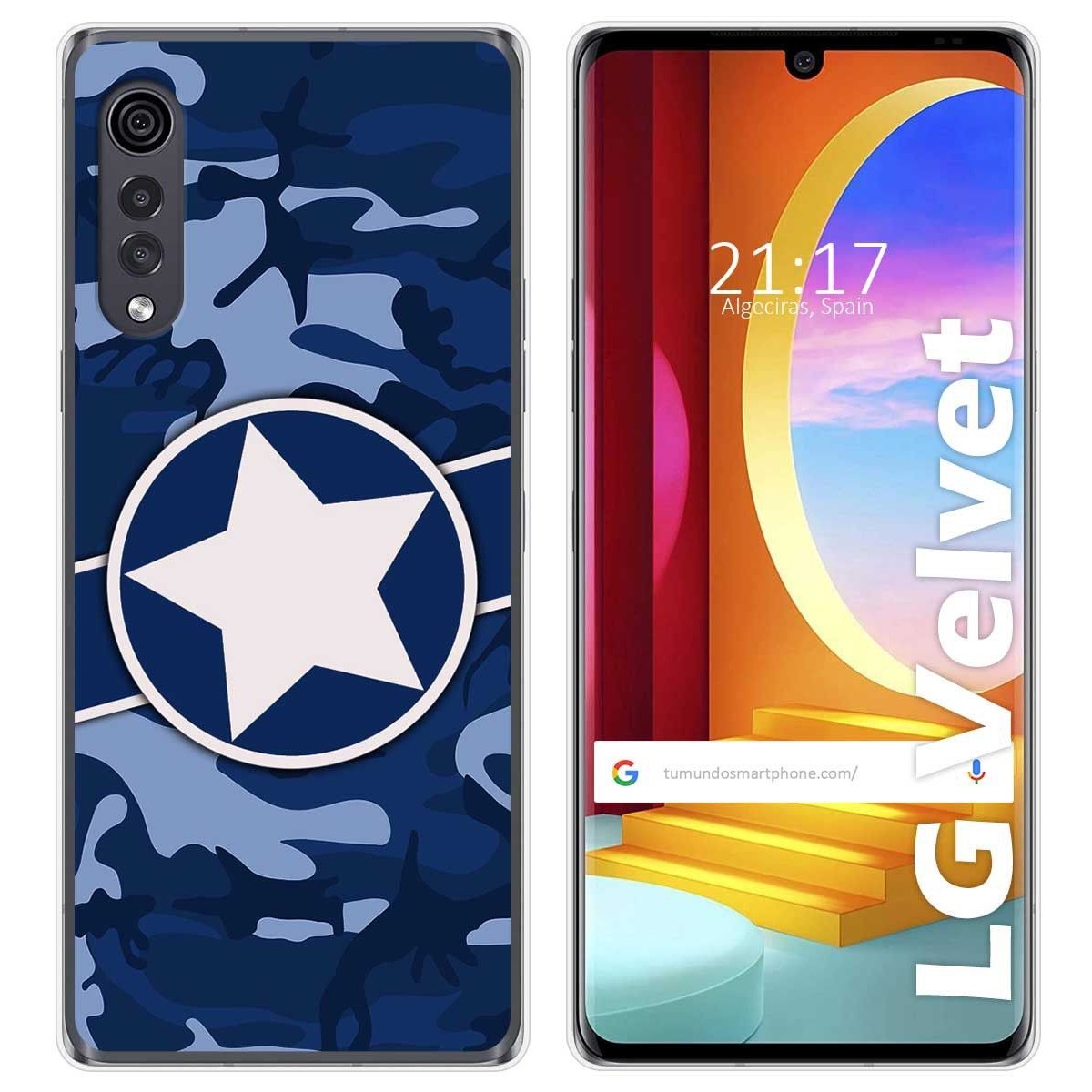Funda Gel Tpu para LG Velvet 5G diseño Camuflaje 03 Dibujos