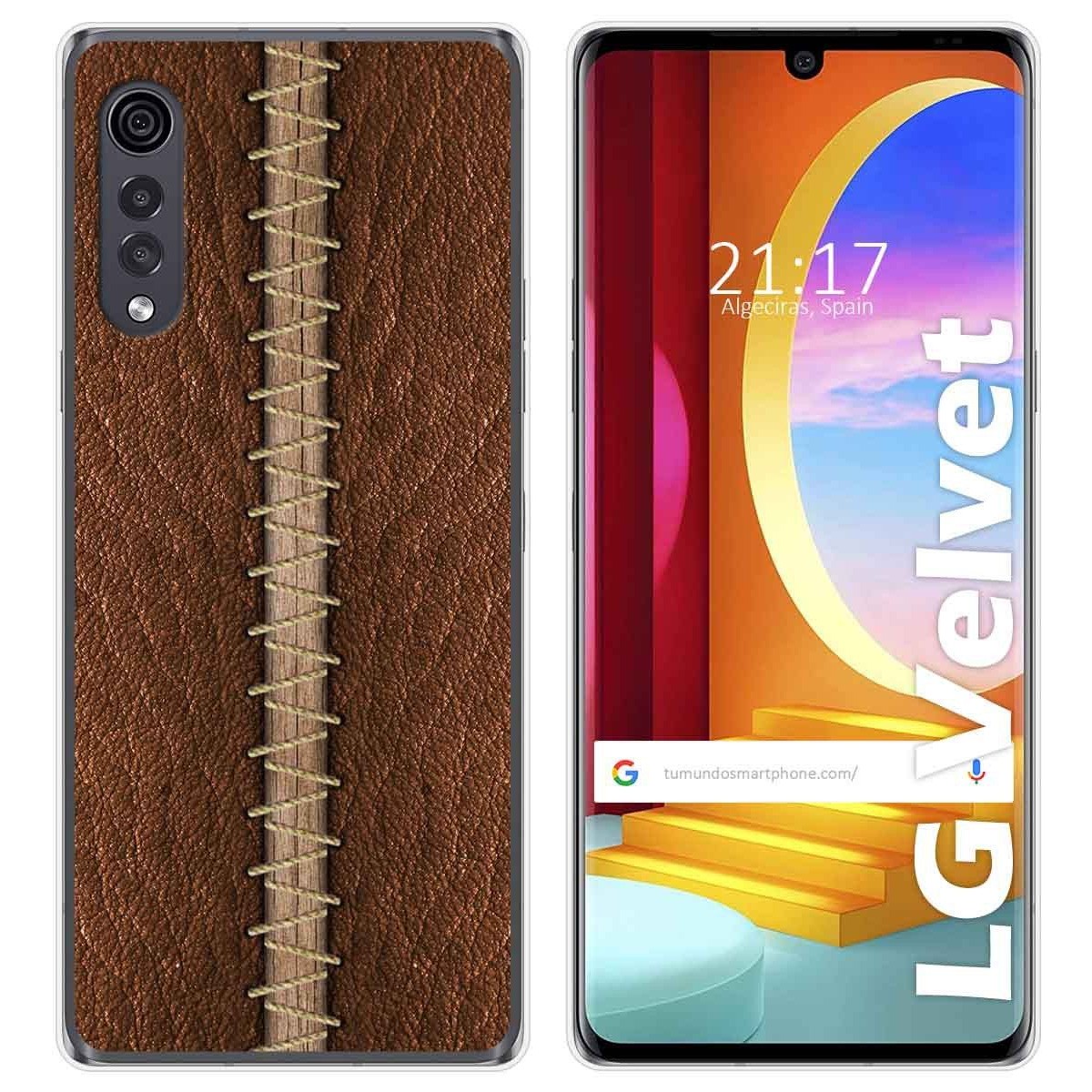 Funda Gel Tpu para LG Velvet 5G diseño Cuero 01 Dibujos