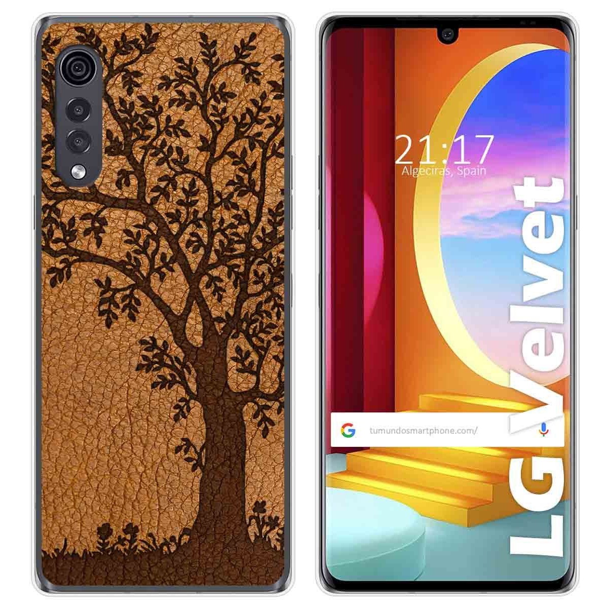 Funda Gel Tpu para LG Velvet 5G diseño Cuero 03 Dibujos
