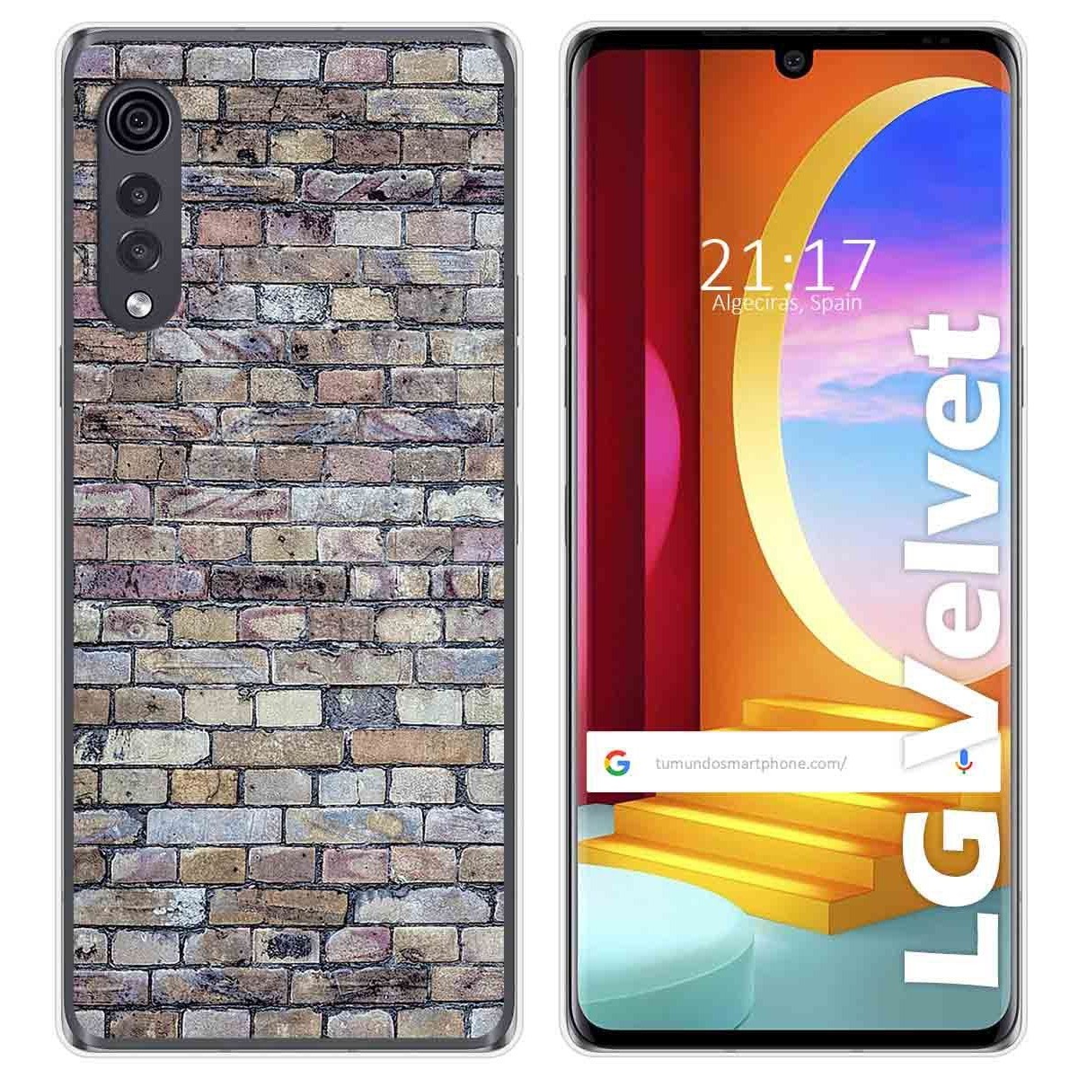 Funda Gel Tpu para LG Velvet 5G diseño Ladrillo 02 Dibujos