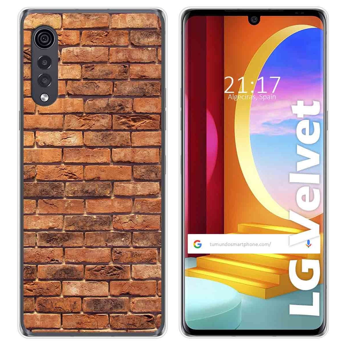 Funda Gel Tpu para LG Velvet 5G diseño Ladrillo 04 Dibujos