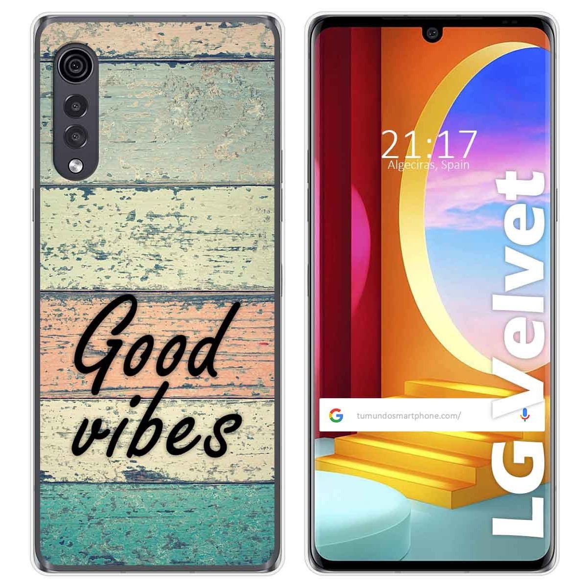Funda Gel Tpu para LG Velvet 5G diseño Madera 01 Dibujos