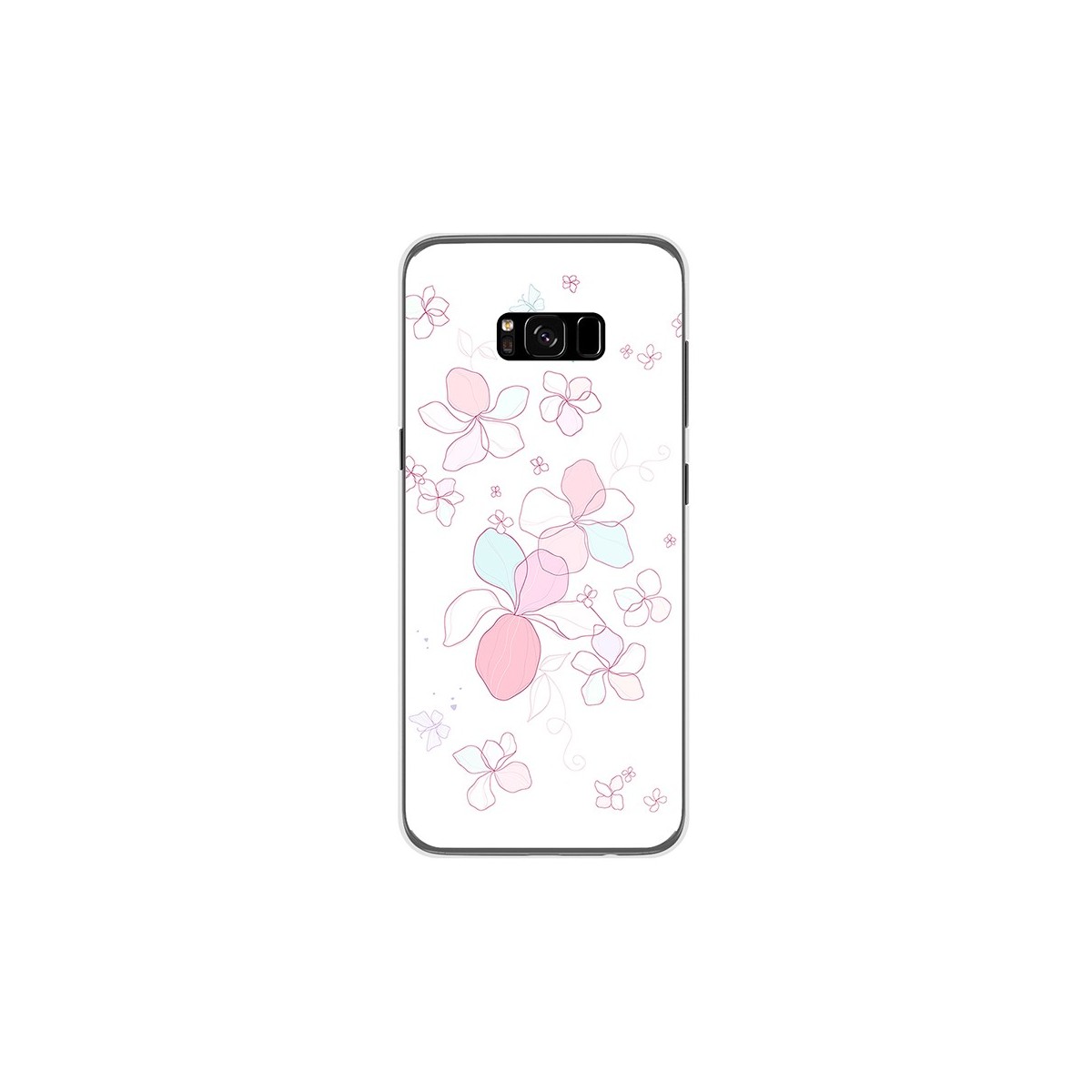 Funda Gel Tpu para Samsung Galaxy S8 Plus Diseño Flores Minimal Dibujos