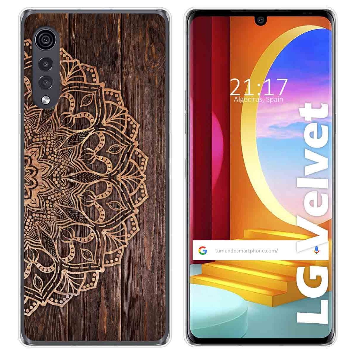 Funda Gel Tpu para LG Velvet 5G diseño Madera 06 Dibujos