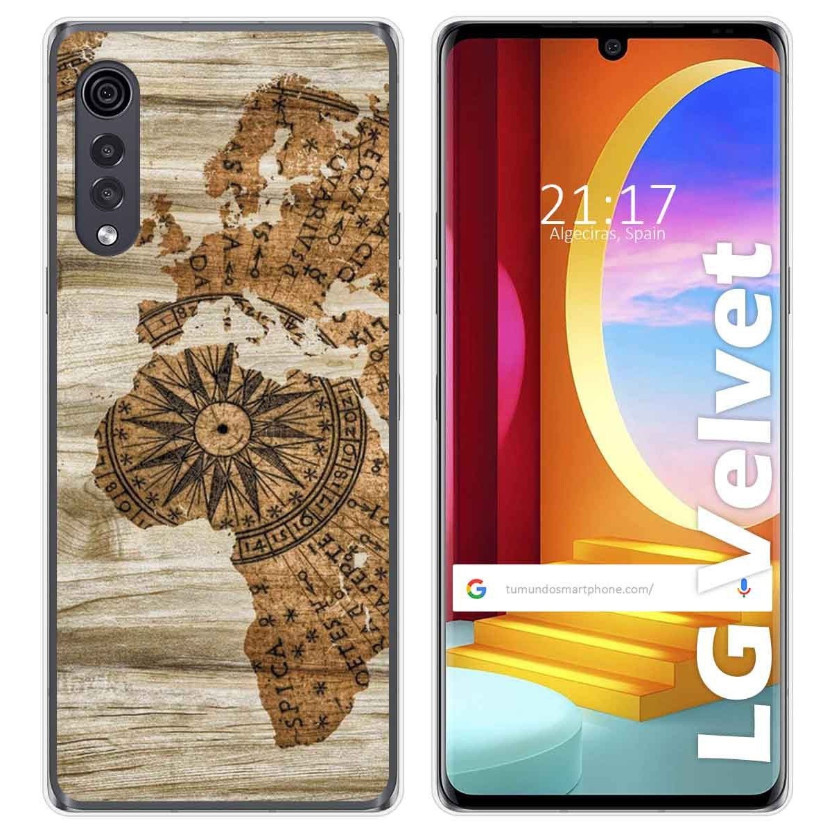 Funda Gel Tpu para LG Velvet 5G diseño Madera 07 Dibujos