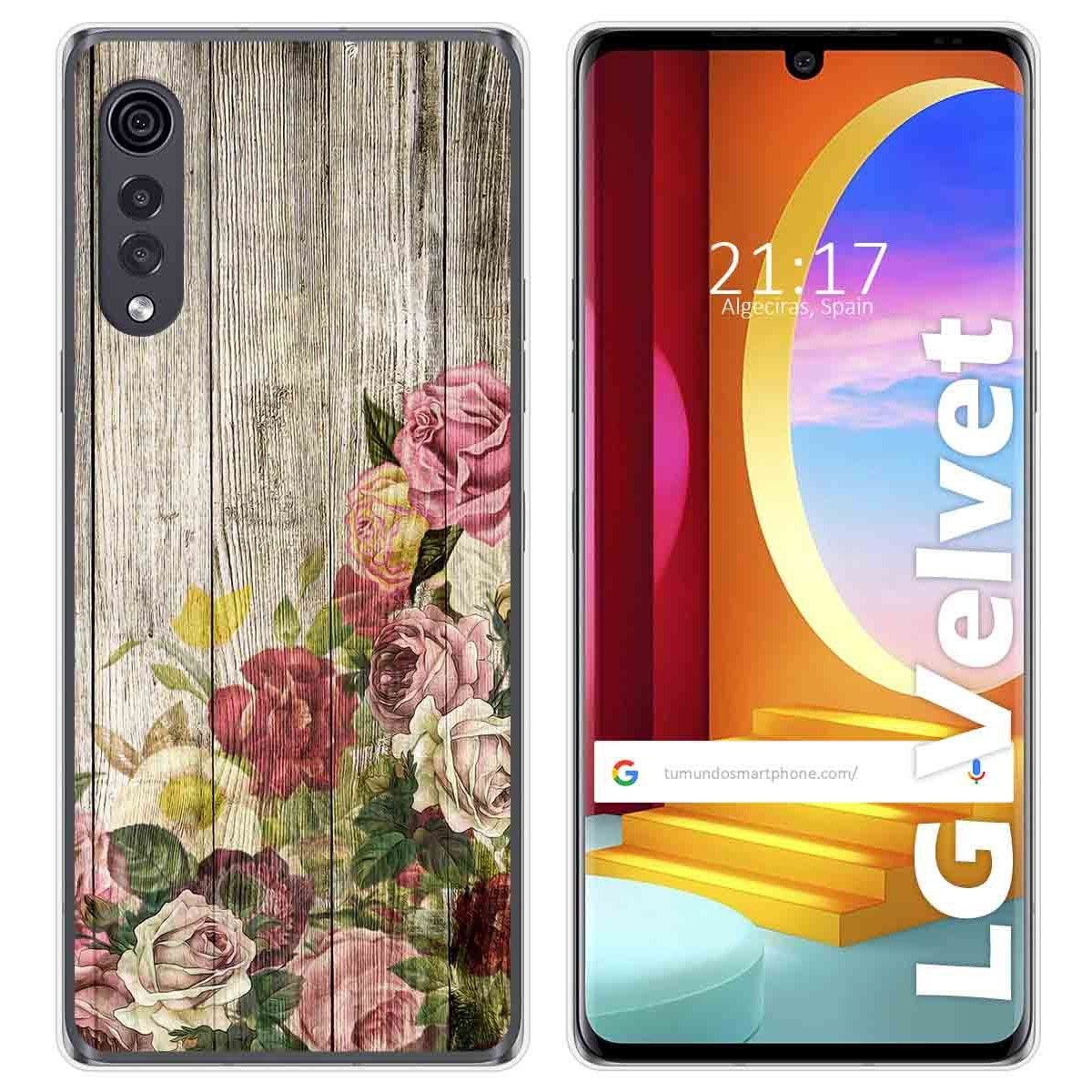 Funda Gel Tpu para LG Velvet 5G diseño Madera 08 Dibujos