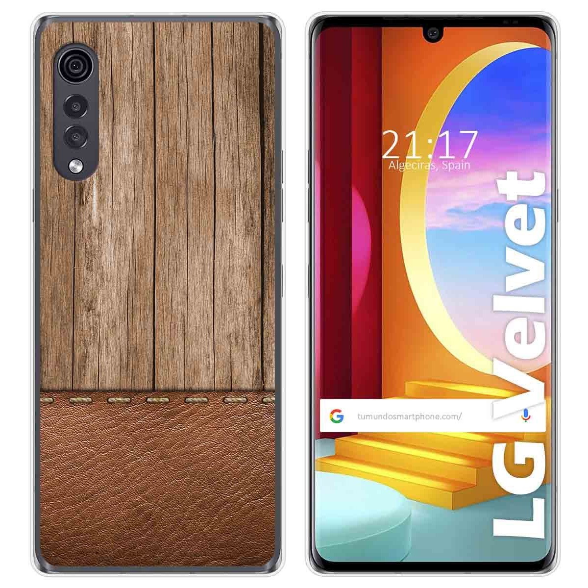 Funda Gel Tpu para LG Velvet 5G diseño Madera 09 Dibujos