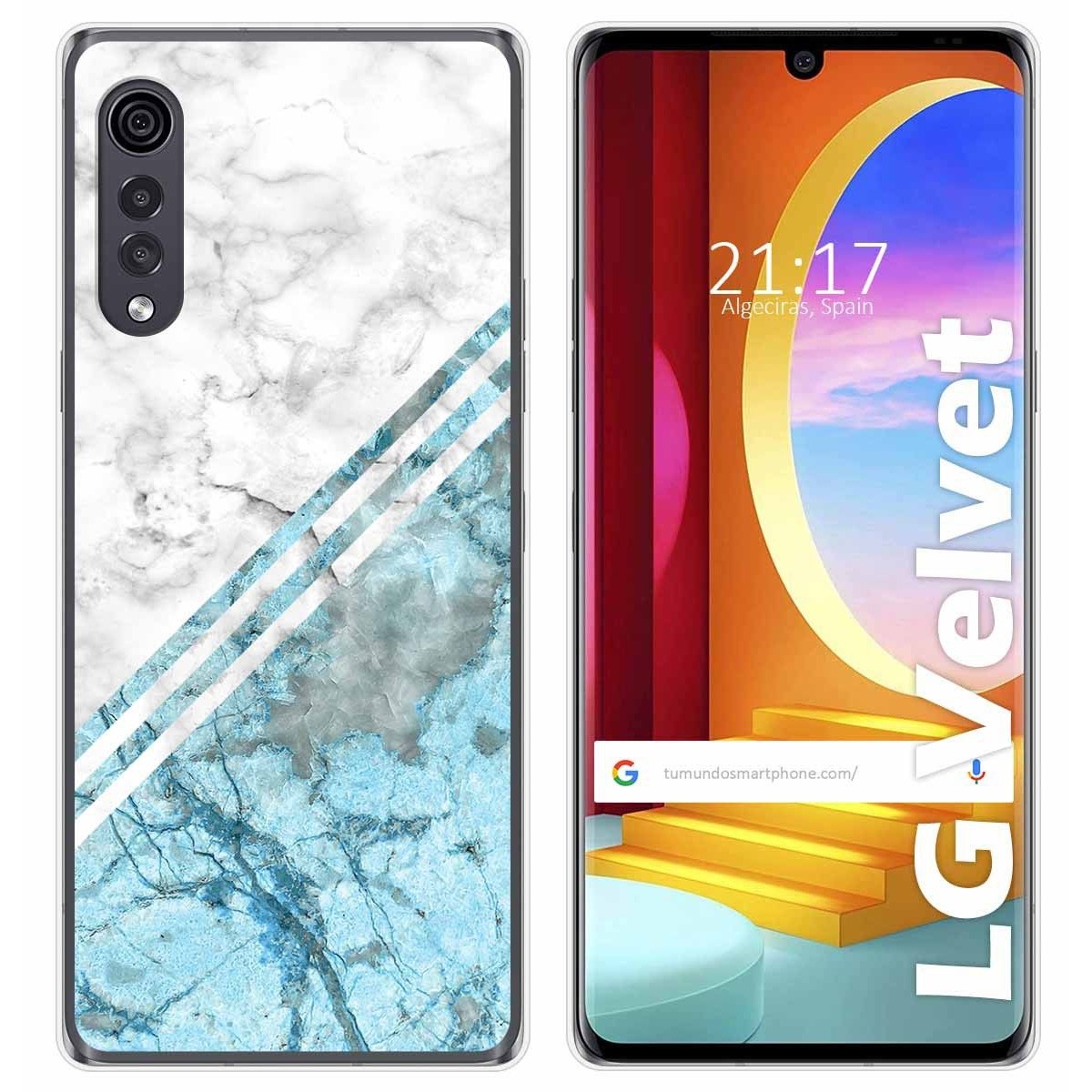 Funda Gel Tpu para LG Velvet 5G diseño Mármol 02 Dibujos