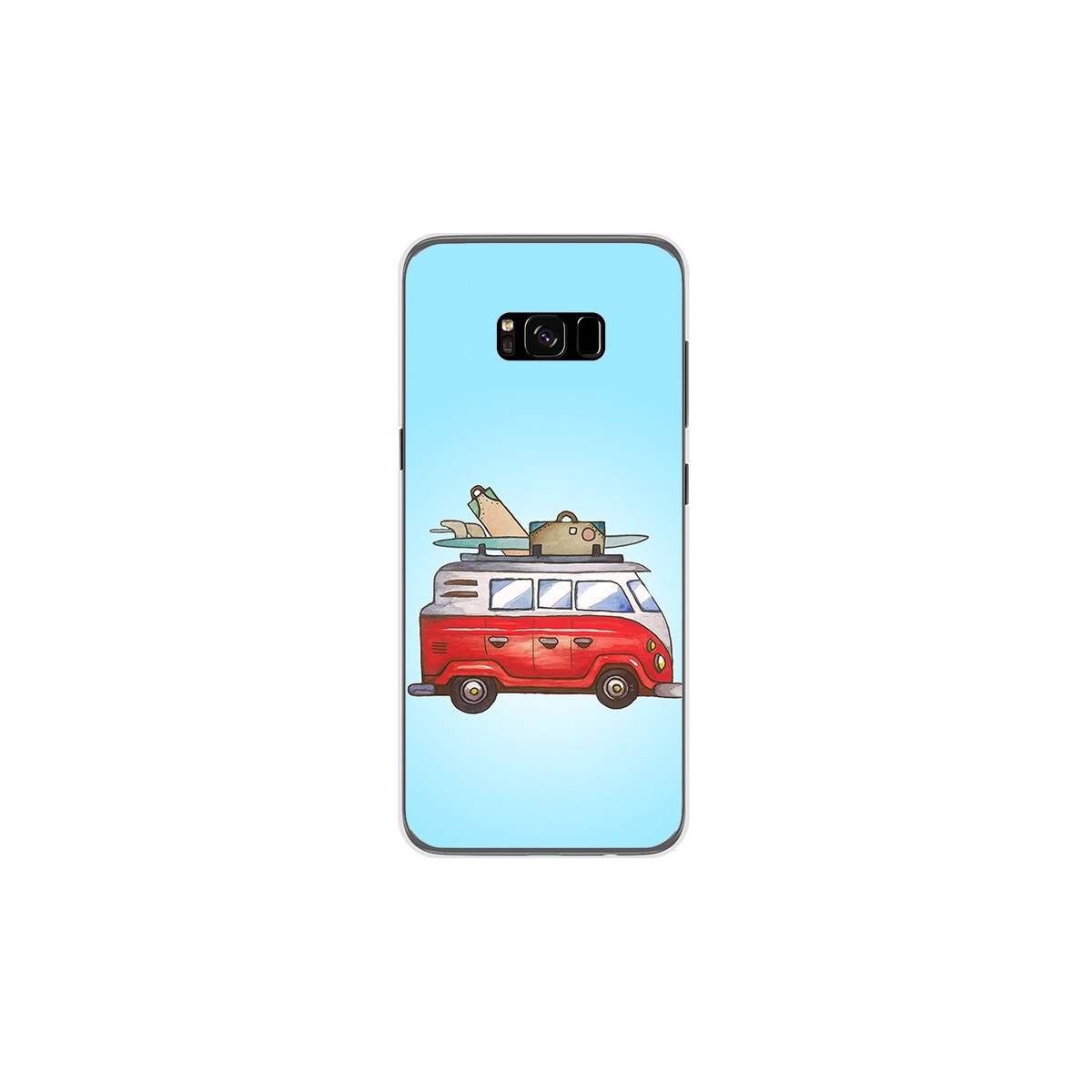 Funda Gel Tpu para Samsung Galaxy S8 Plus Diseño Furgoneta Dibujos