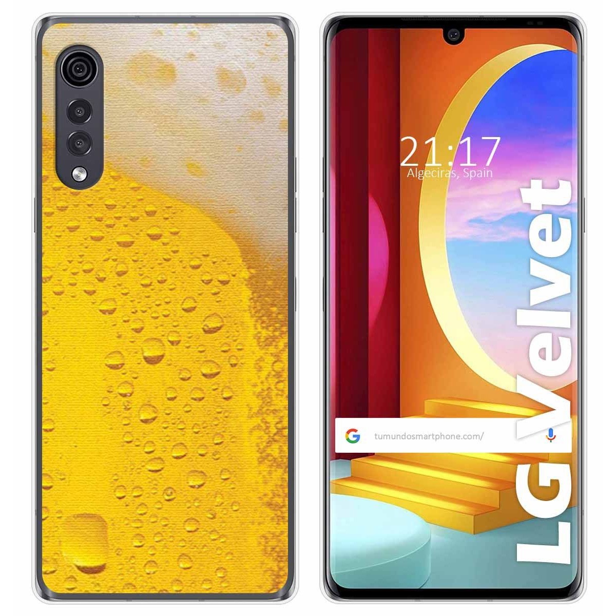 Funda Gel Tpu para LG Velvet 5G diseño Cerveza Dibujos