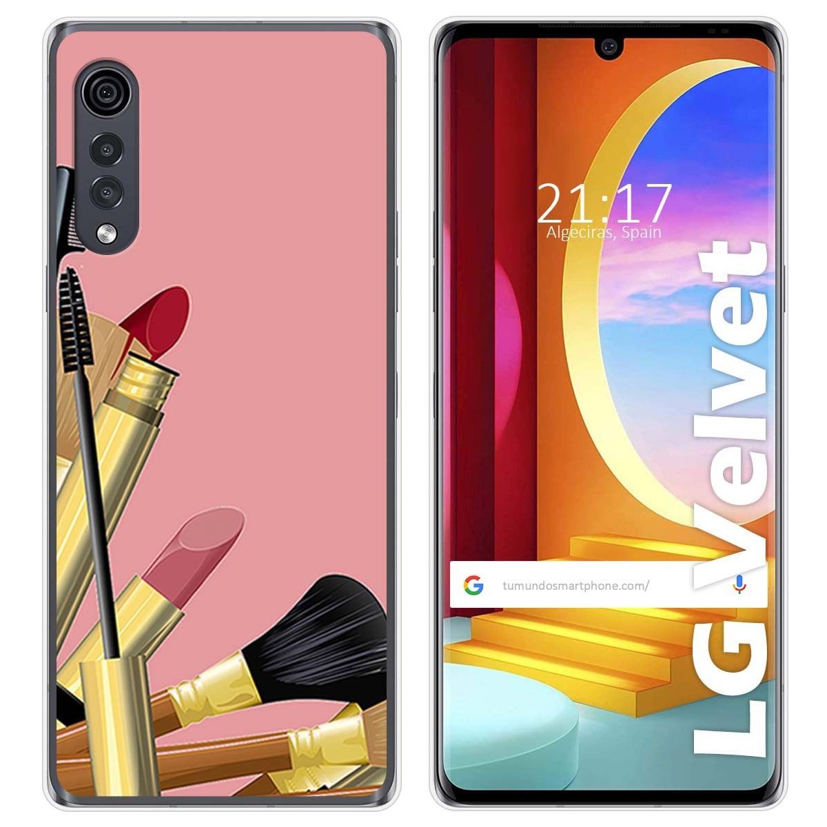 Funda Gel Tpu para LG Velvet 5G diseño Brochas Dibujos
