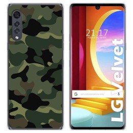 Funda Gel Tpu para LG Velvet 5G diseño Camuflaje Dibujos