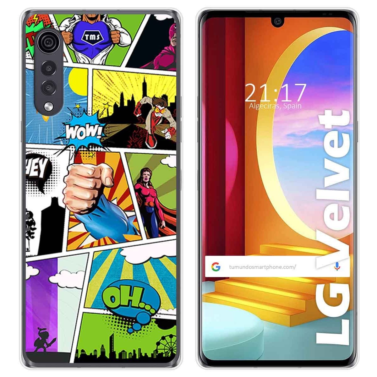 Funda Gel Tpu para LG Velvet 5G diseño Comic Dibujos