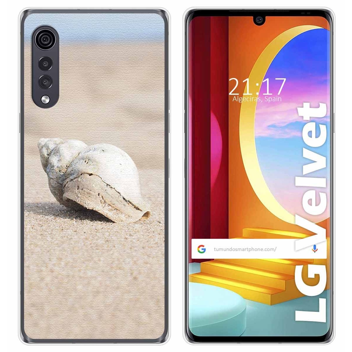 Funda Gel Tpu para LG Velvet 5G diseño Concha Dibujos