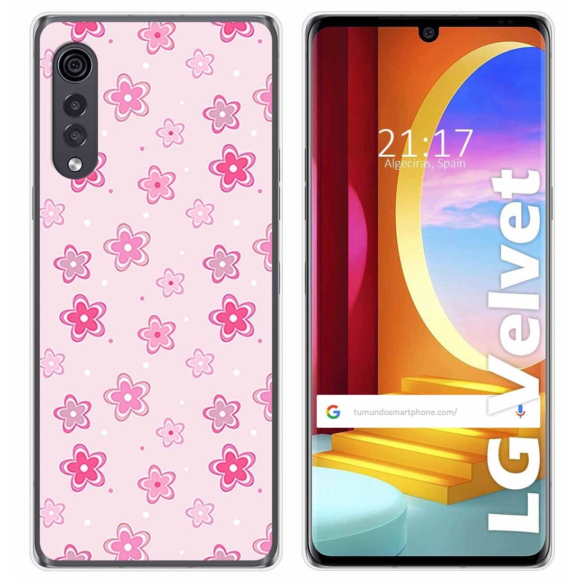 Funda Gel Tpu para LG Velvet 5G diseño Flores Dibujos