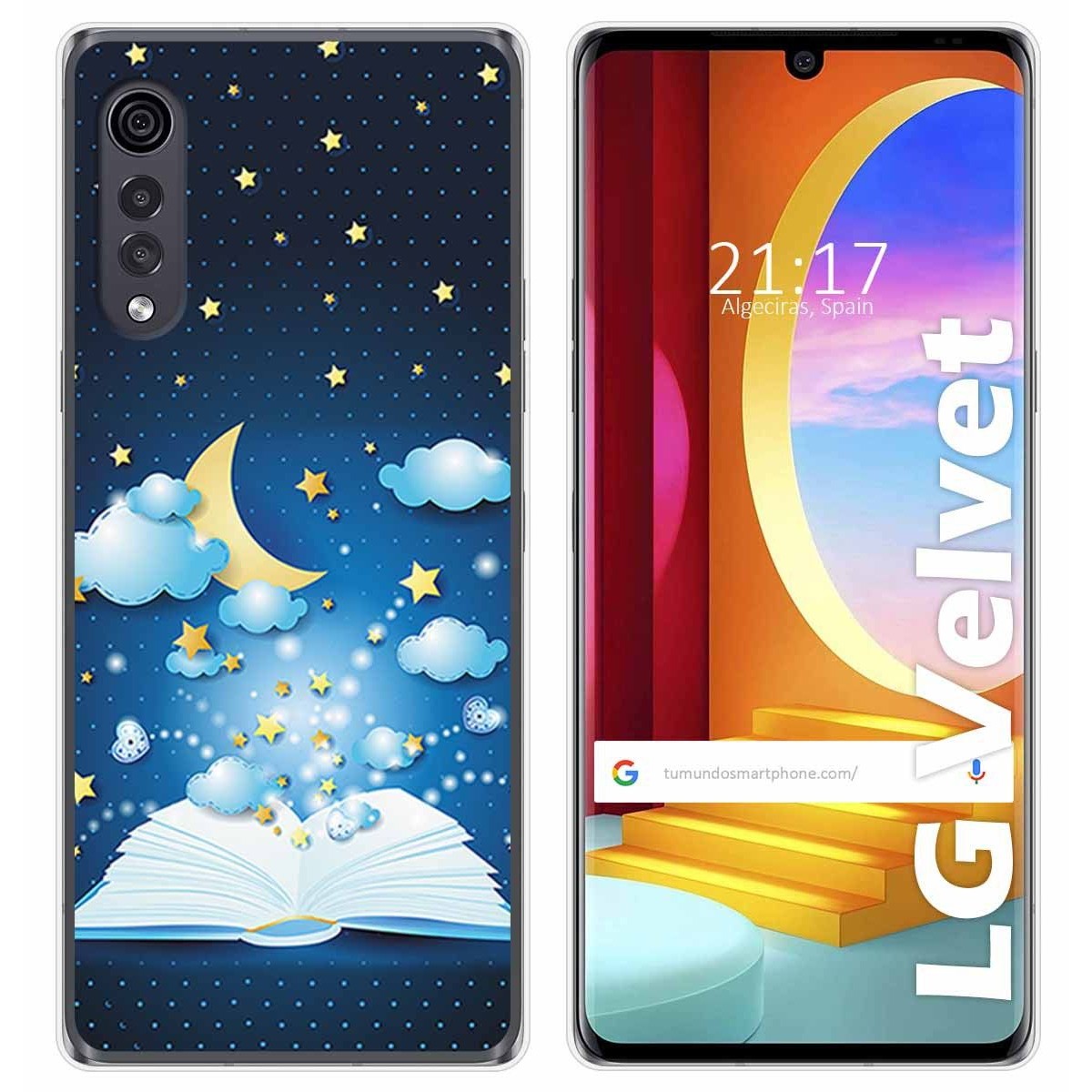 Funda Gel Tpu para LG Velvet 5G diseño Libro Cuentos Dibujos