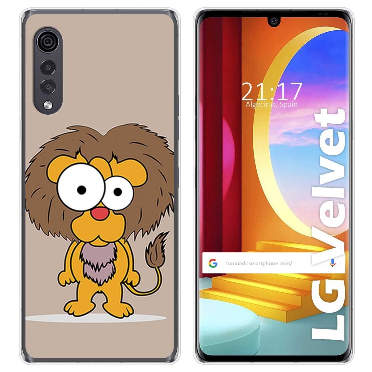 Funda Gel Tpu para LG Velvet 5G diseño Leon Dibujos