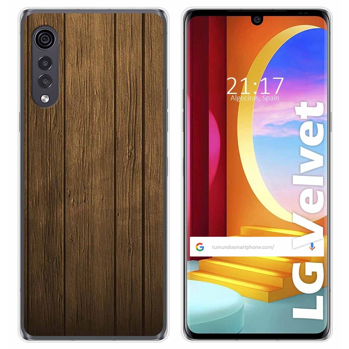 Funda Gel Tpu para LG Velvet 5G diseño Madera Dibujos