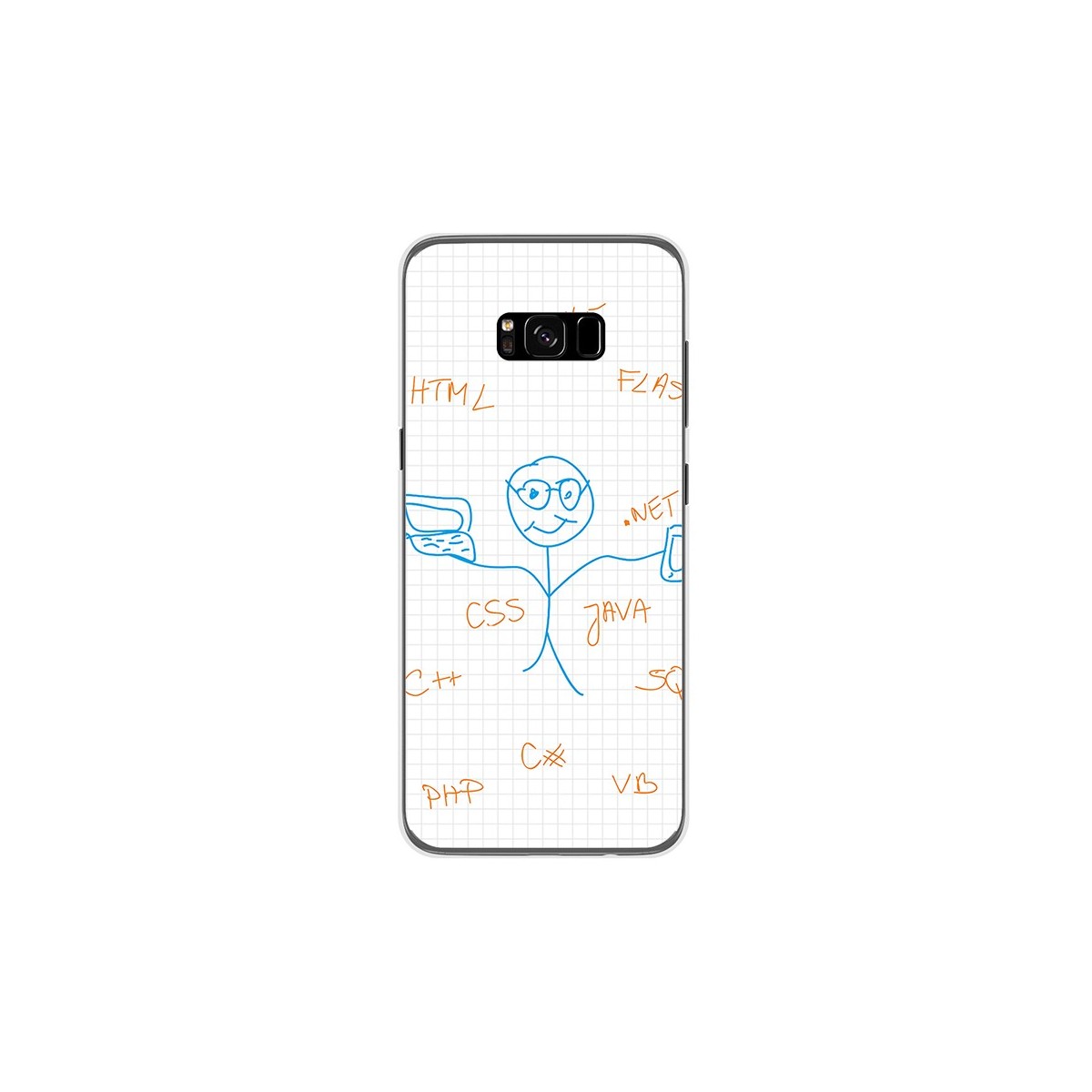 Funda Gel Tpu para Samsung Galaxy S8 Plus Diseño Informatico Dibujos
