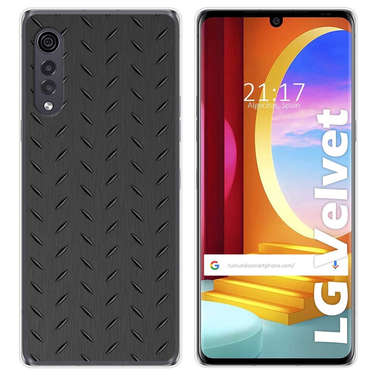 Funda Gel Tpu para LG Velvet 5G diseño Metal Dibujos