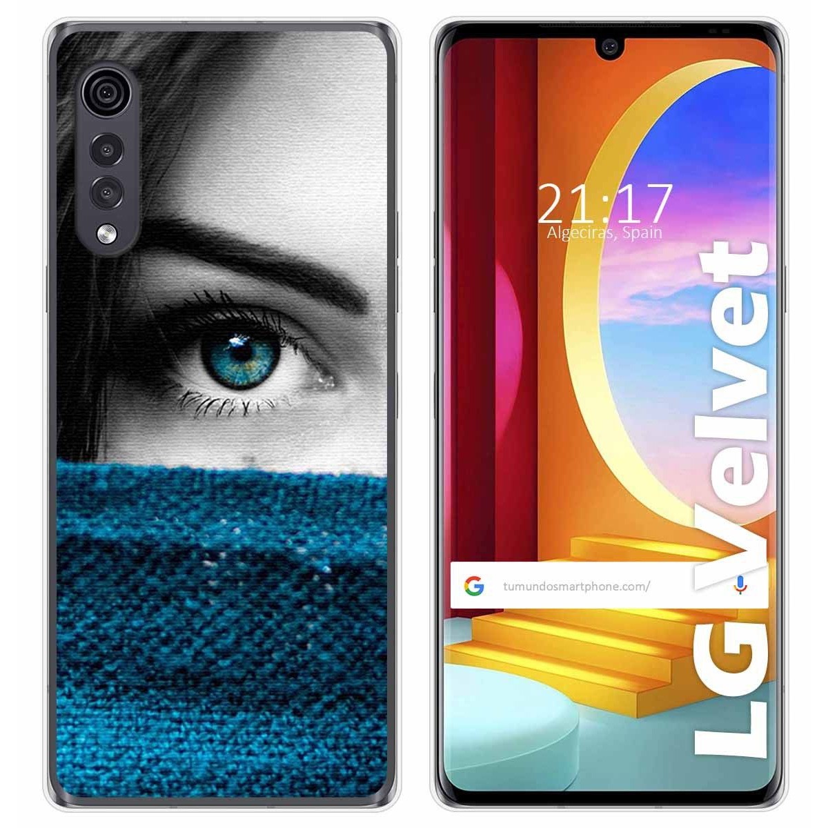Funda Gel Tpu para LG Velvet 5G diseño Ojo Dibujos
