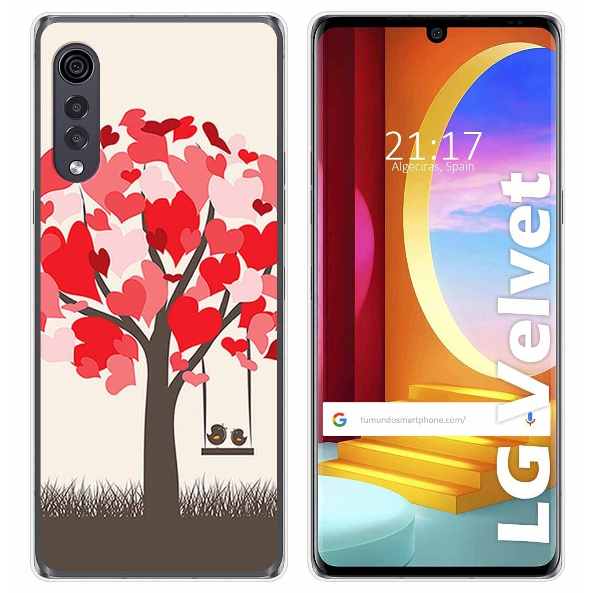 Funda Gel Tpu para LG Velvet 5G diseño Pajaritos Dibujos