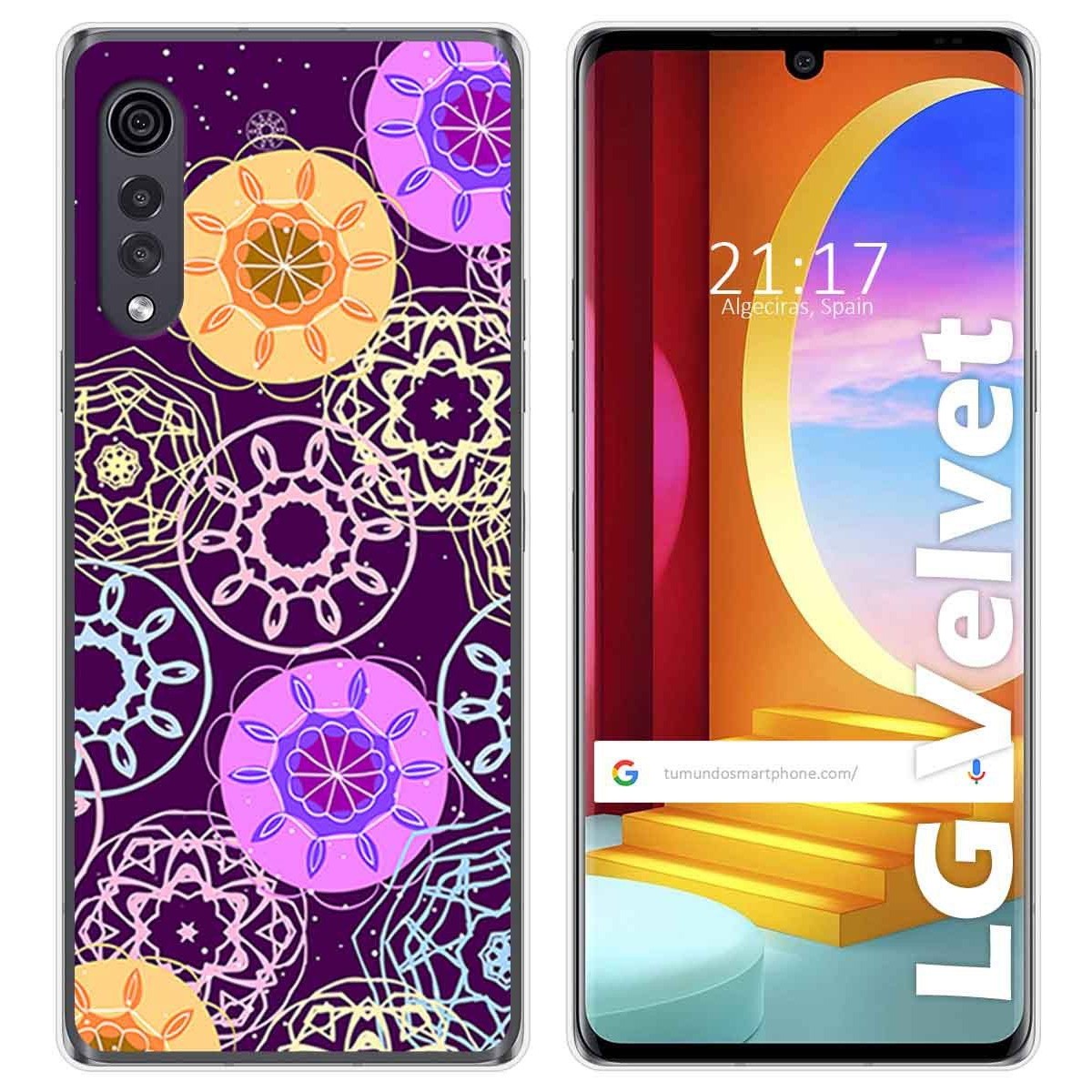 Funda Gel Tpu para LG Velvet 5G diseño Radial Dibujos