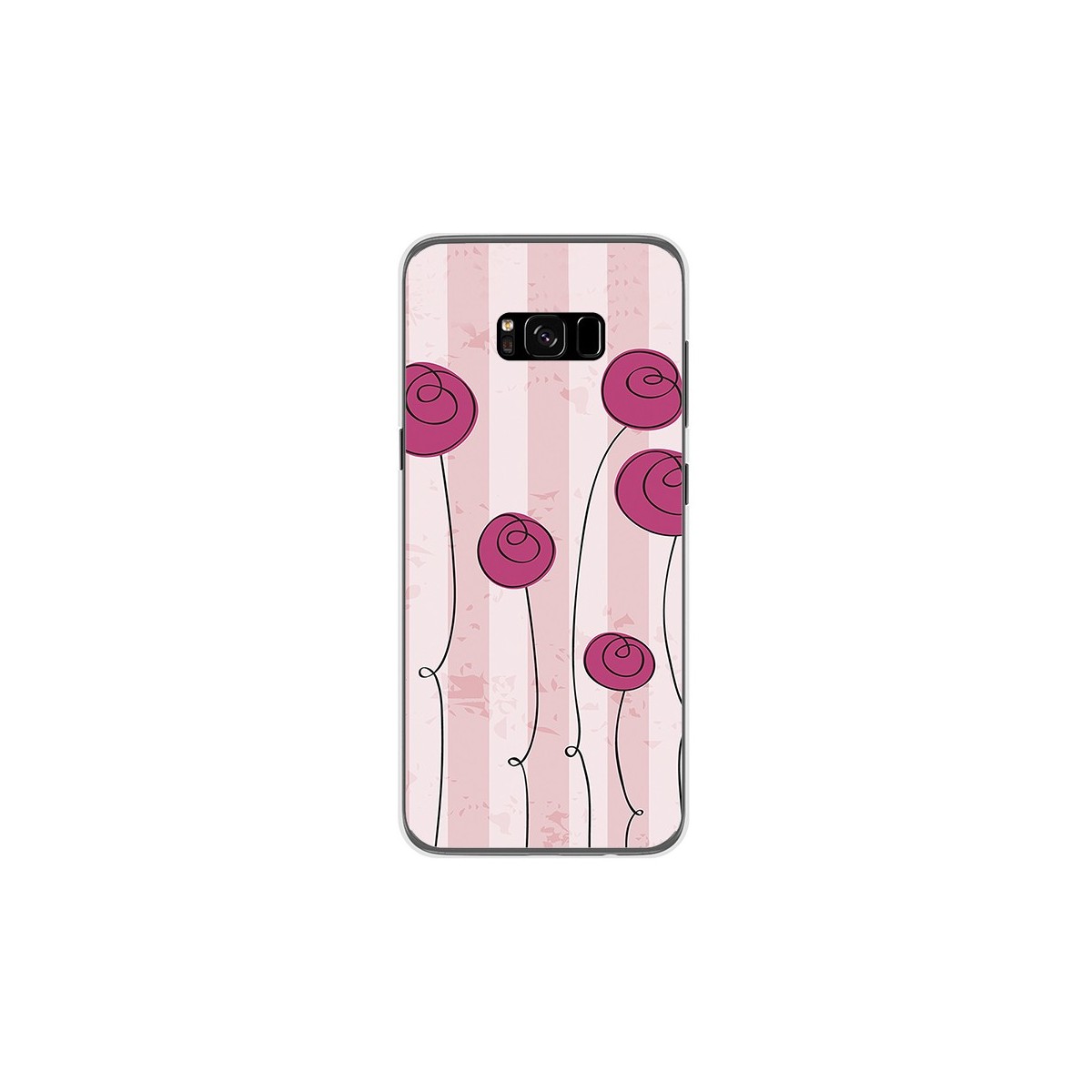 Funda Gel Tpu para Samsung Galaxy S8 Plus Diseño Flores Vintage Dibujos