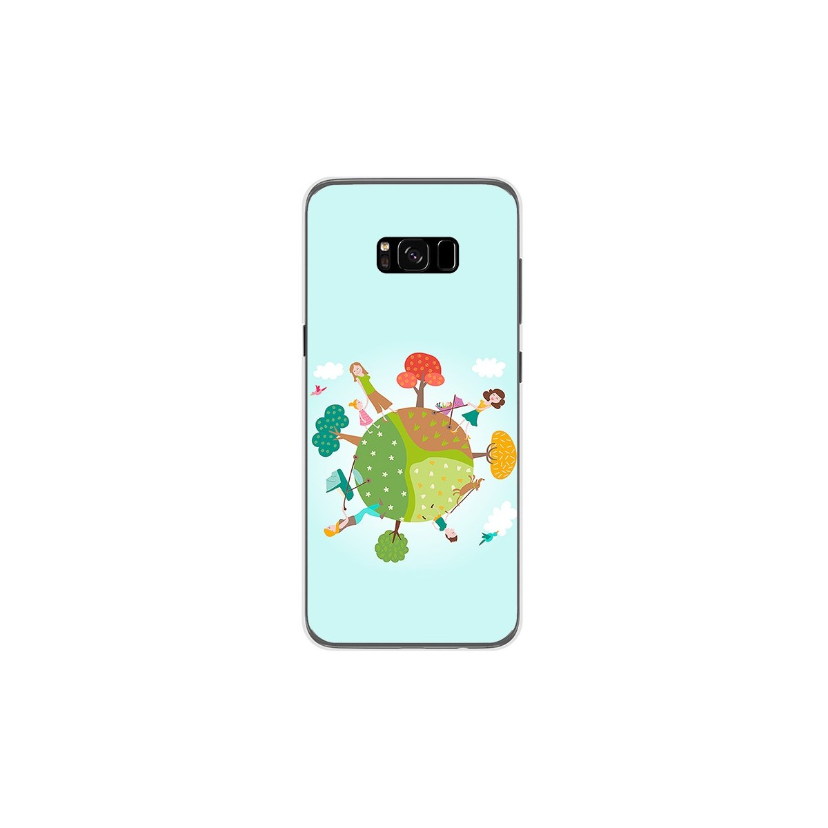 Funda Gel Tpu para Samsung Galaxy S8 Plus Diseño Familia Dibujos