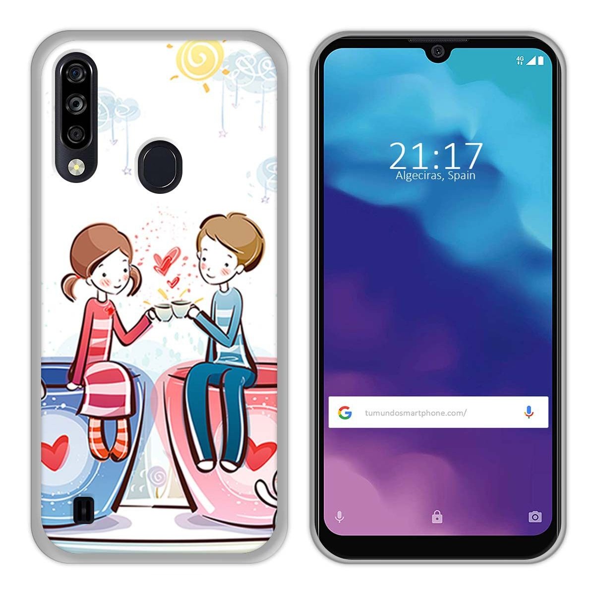Funda Gel Tpu para ZTE Blade A7 2020 diseño Café Dibujos