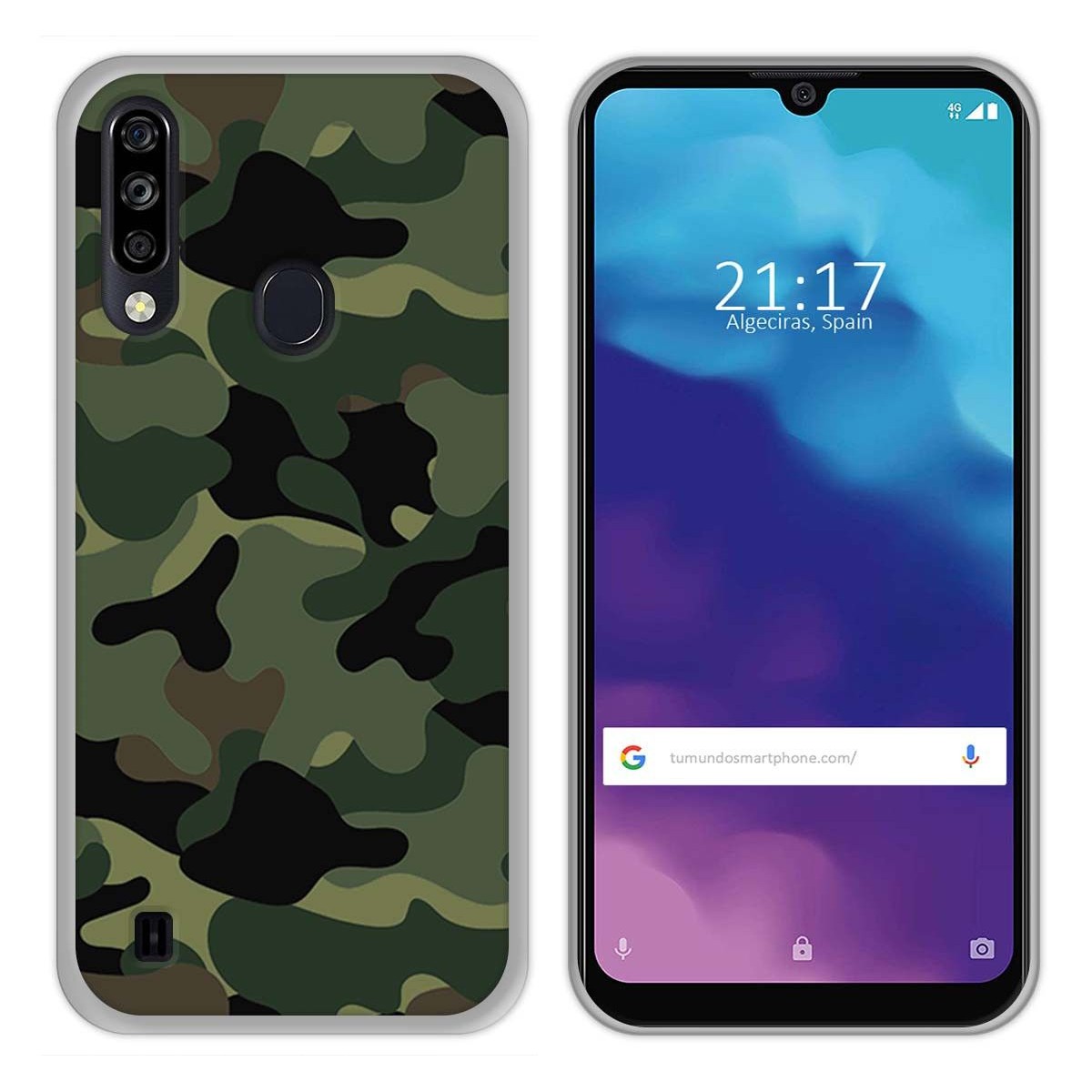 Funda Gel Tpu para ZTE Blade A7 2020 diseño Camuflaje Dibujos