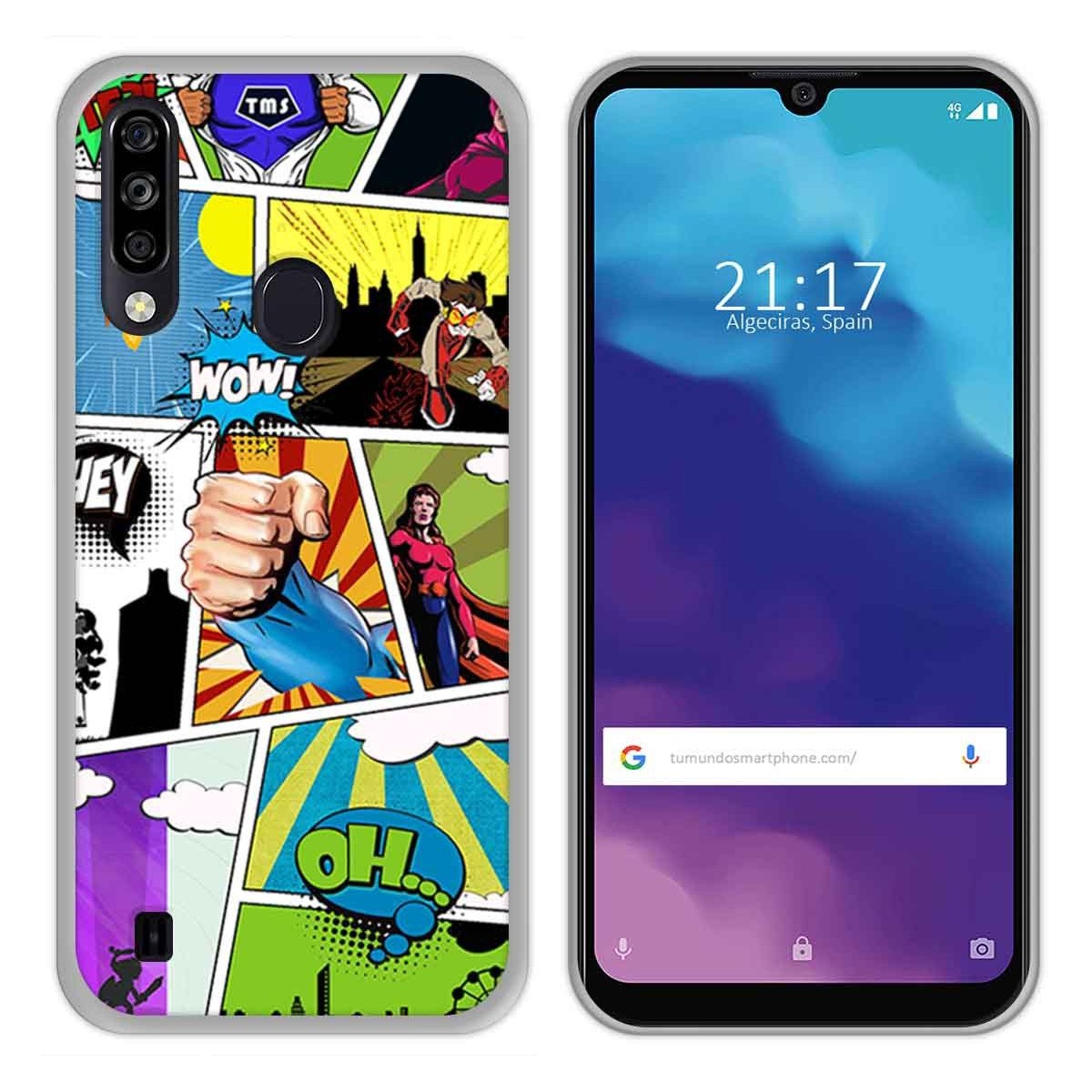 Funda Gel Tpu para ZTE Blade A7 2020 diseño Comic Dibujos