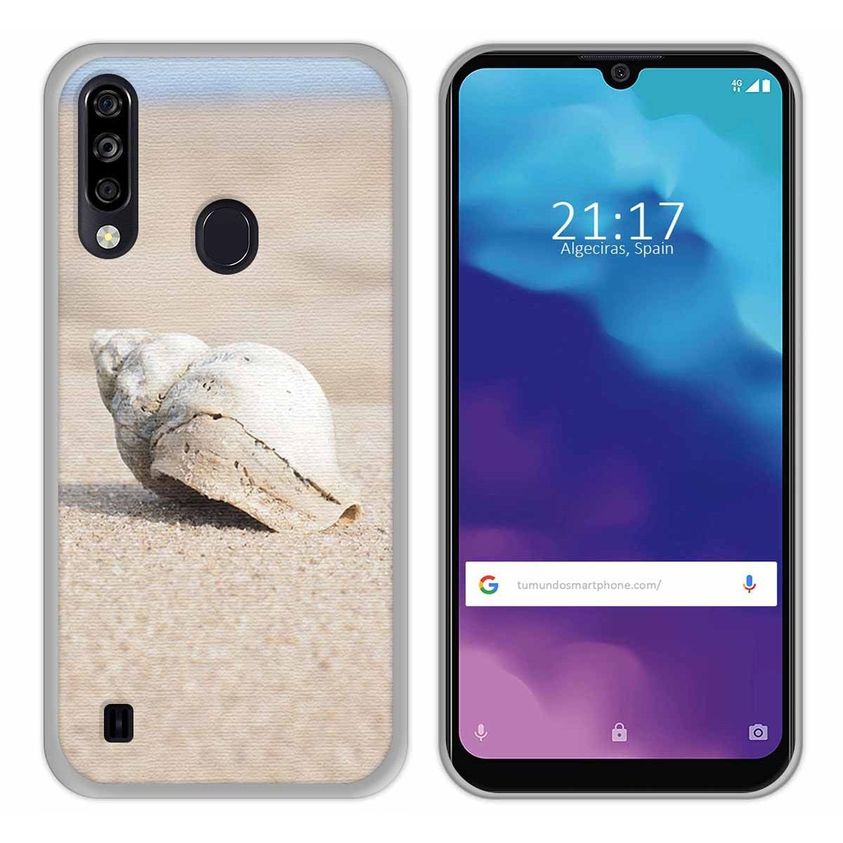 Funda Gel Tpu para ZTE Blade A7 2020 diseño Concha Dibujos